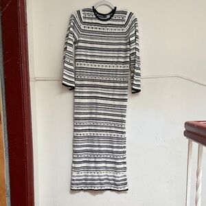 H&M Patterned Long Sleeve Dress